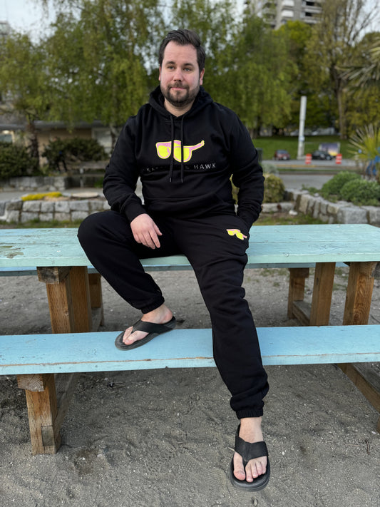 Saffron & Hawk hoodie-Black