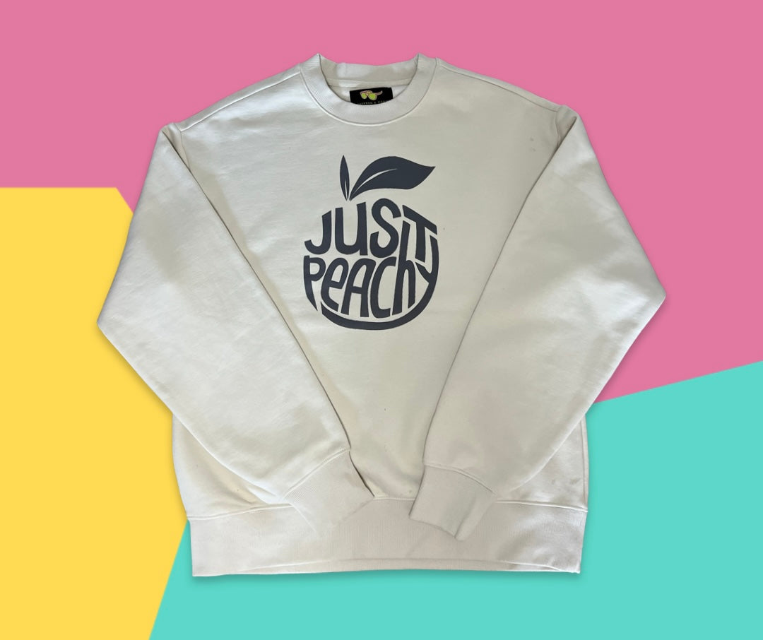 Just Peachy Crew-Beige