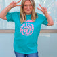 Just Peachy T-Shirt- Teal