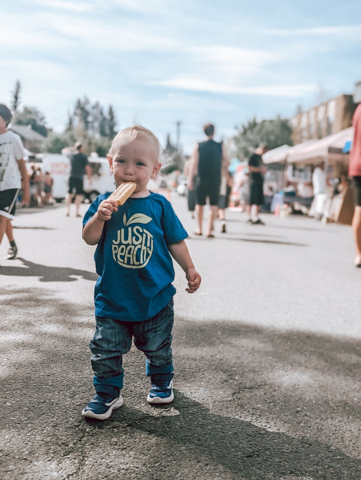 Just Peachy Kids T-Shirt-Bright Royal