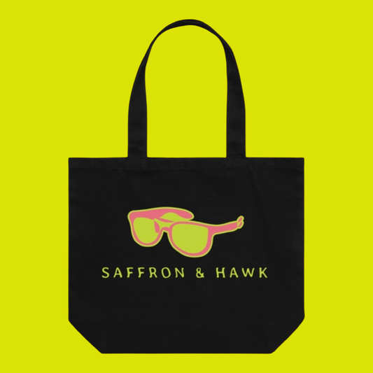 Saffron & Hawk Tote Bag- Black